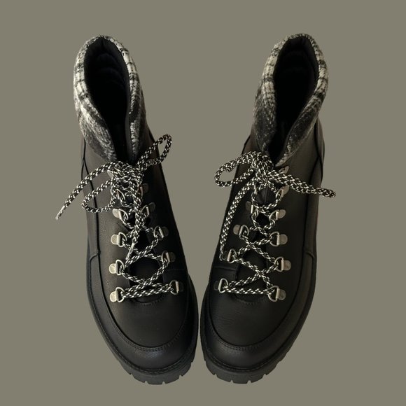 True Craft Markie Hiking Boots Black Women Size 10 Medium Lace-Up Like-New - Picture 8 of 13